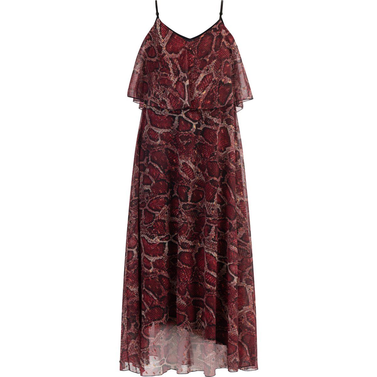 Faina Maxikleid mit Schlangen-Print Damen rot schlange