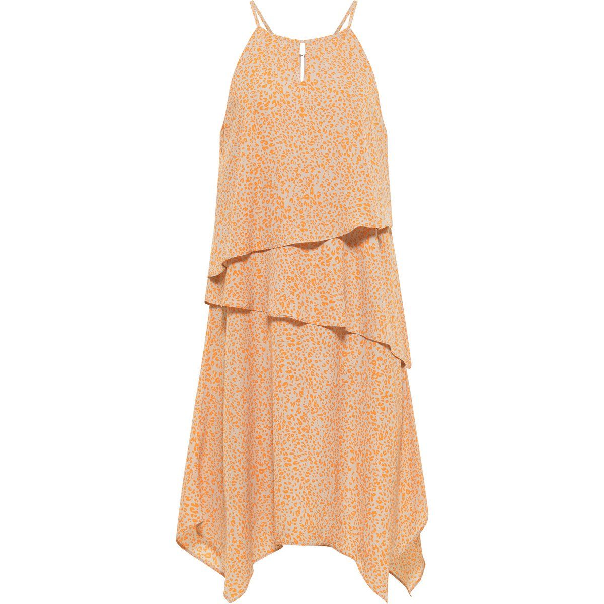 Layer-Midikleid mit Leopardenmuster