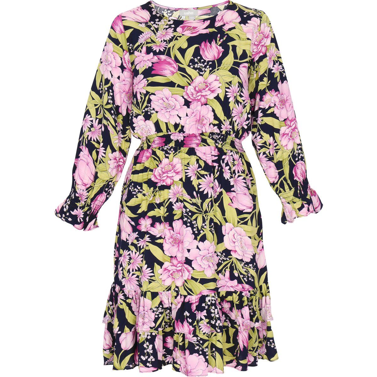 usha Kleid Frauen Marineblau Mehrfarbig