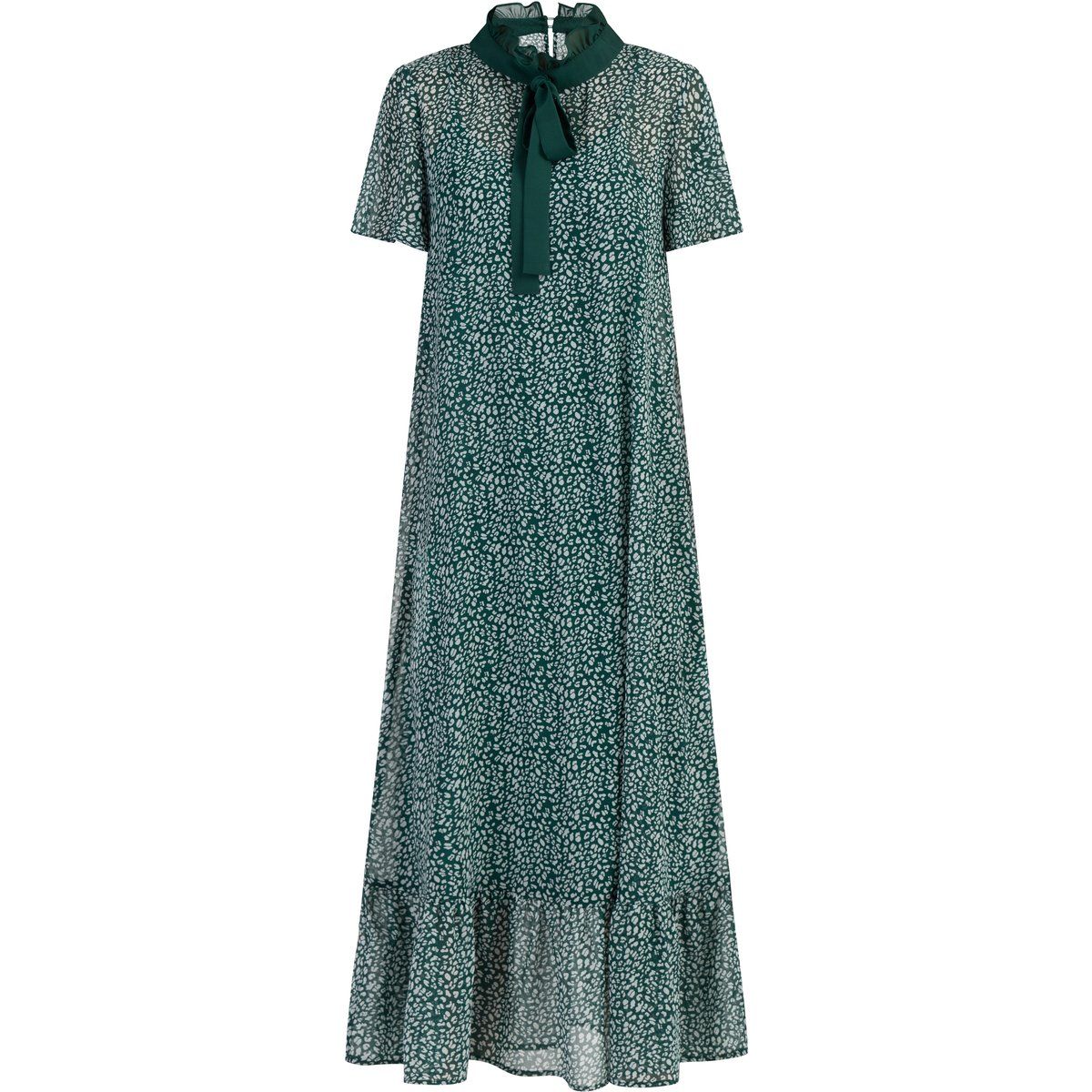 Faina Midikleid aus Chiffon Damen Grün Weiss