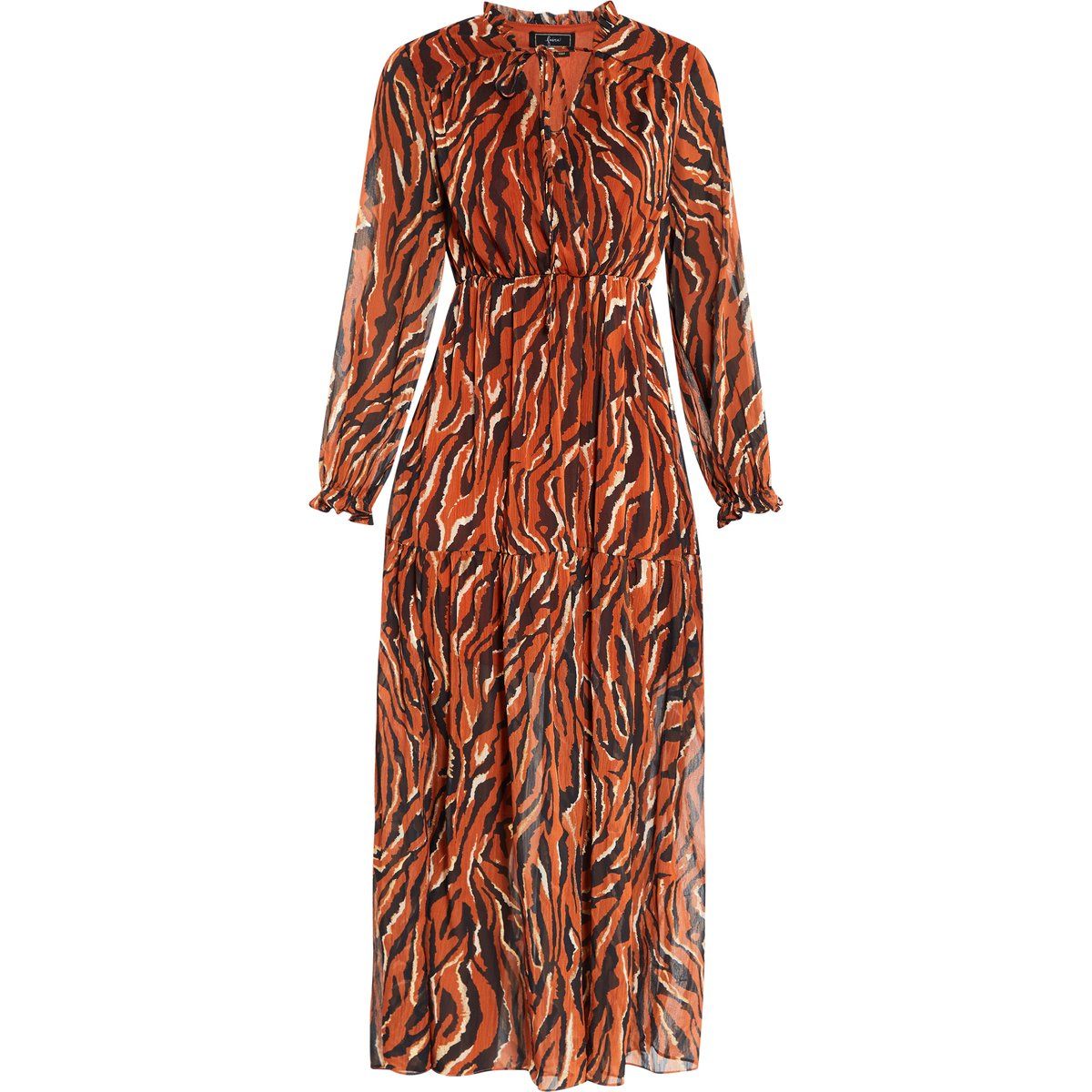 Damen Maxikleid mit Animal-Print