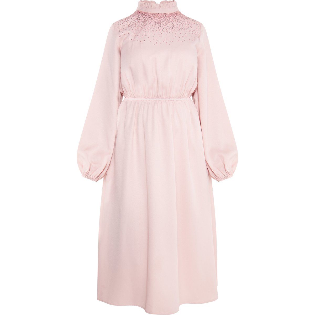 Elegantes Midikleid mit verziertem Ausschnitt