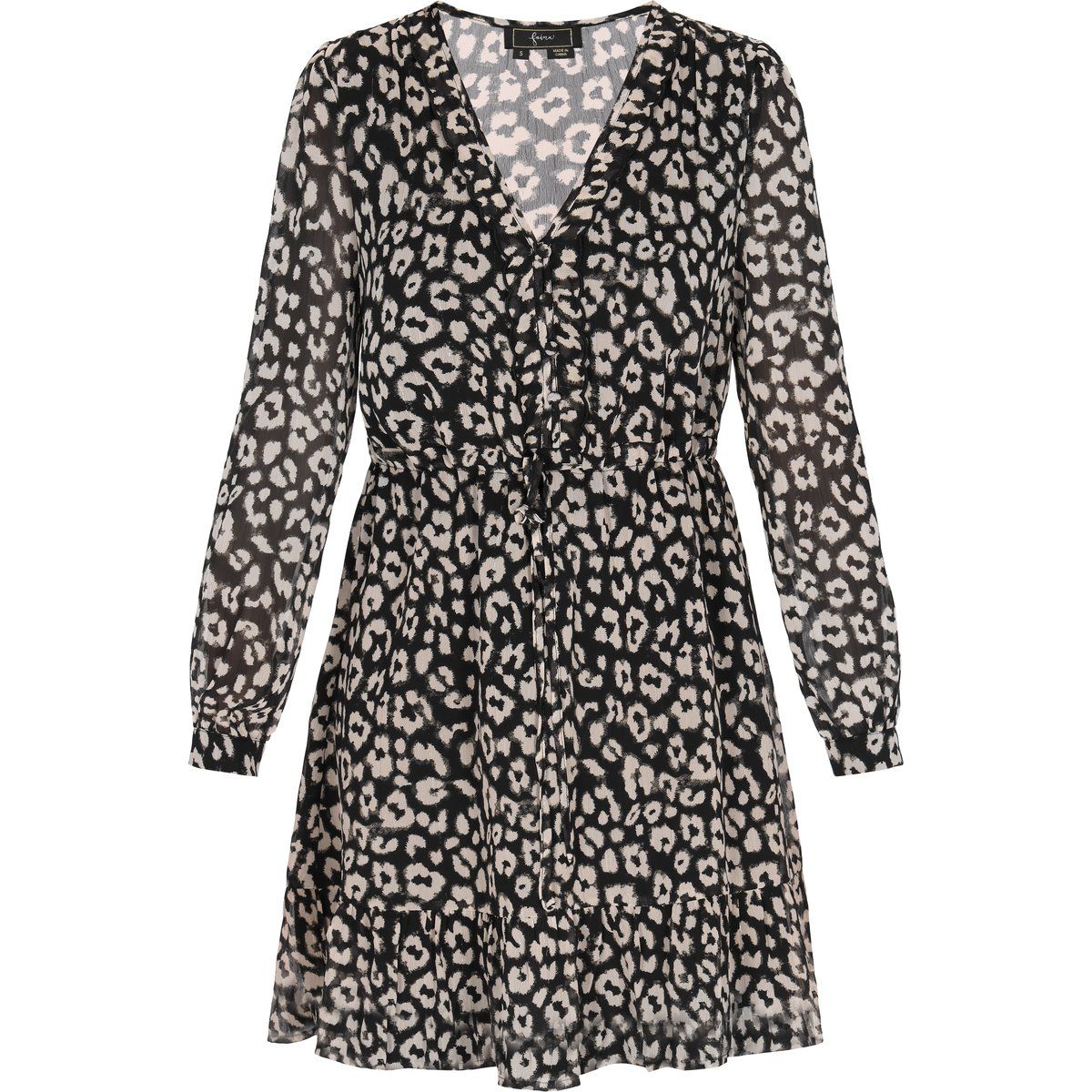 Faina Kleid Frauen cremeweiß schwarz
