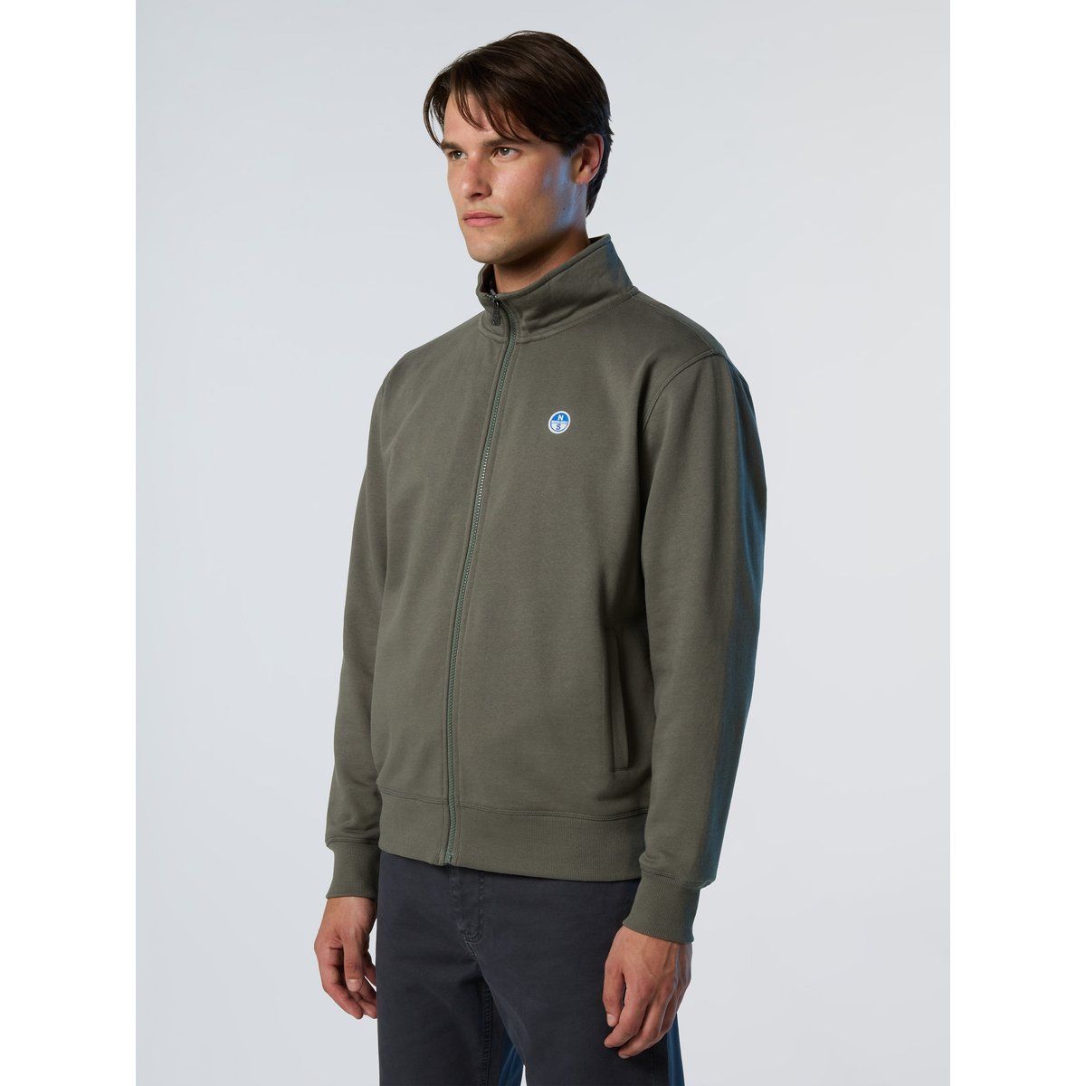 Herren Fleece Sweatshirt mit Reißverschluss