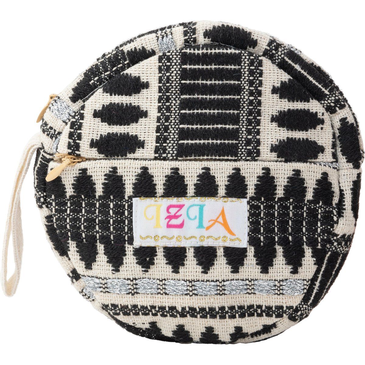Runde Tasche mit Ethno-Muster