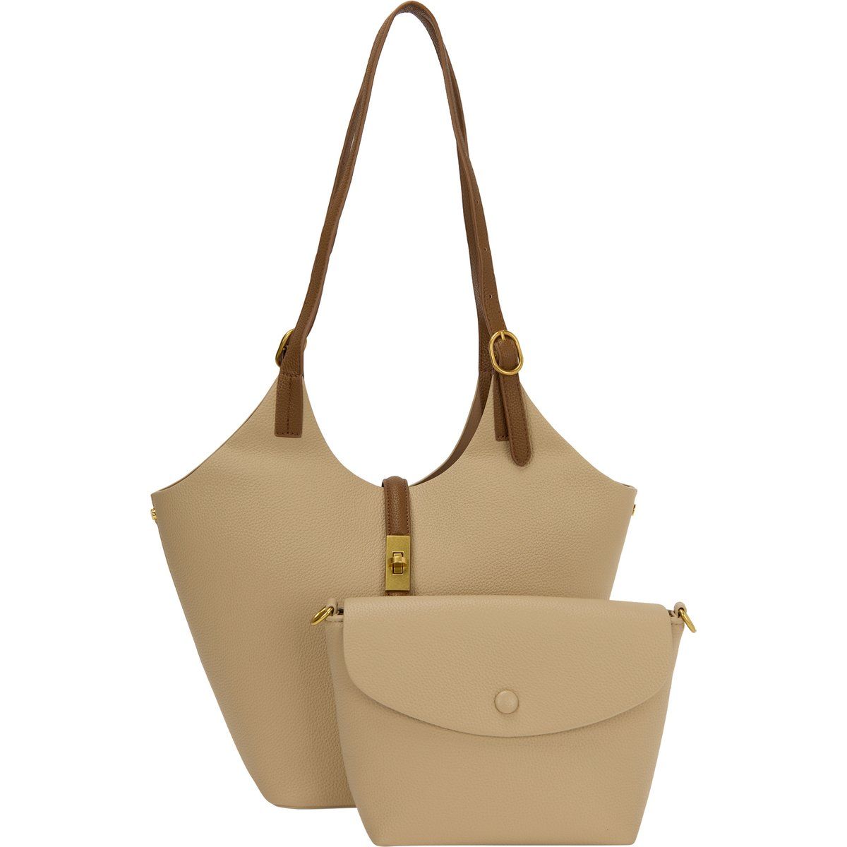 usha 2-IN-1-Tragetaschen-Set 2-IN-1-Tragetaschen-Set Frauen Beige
