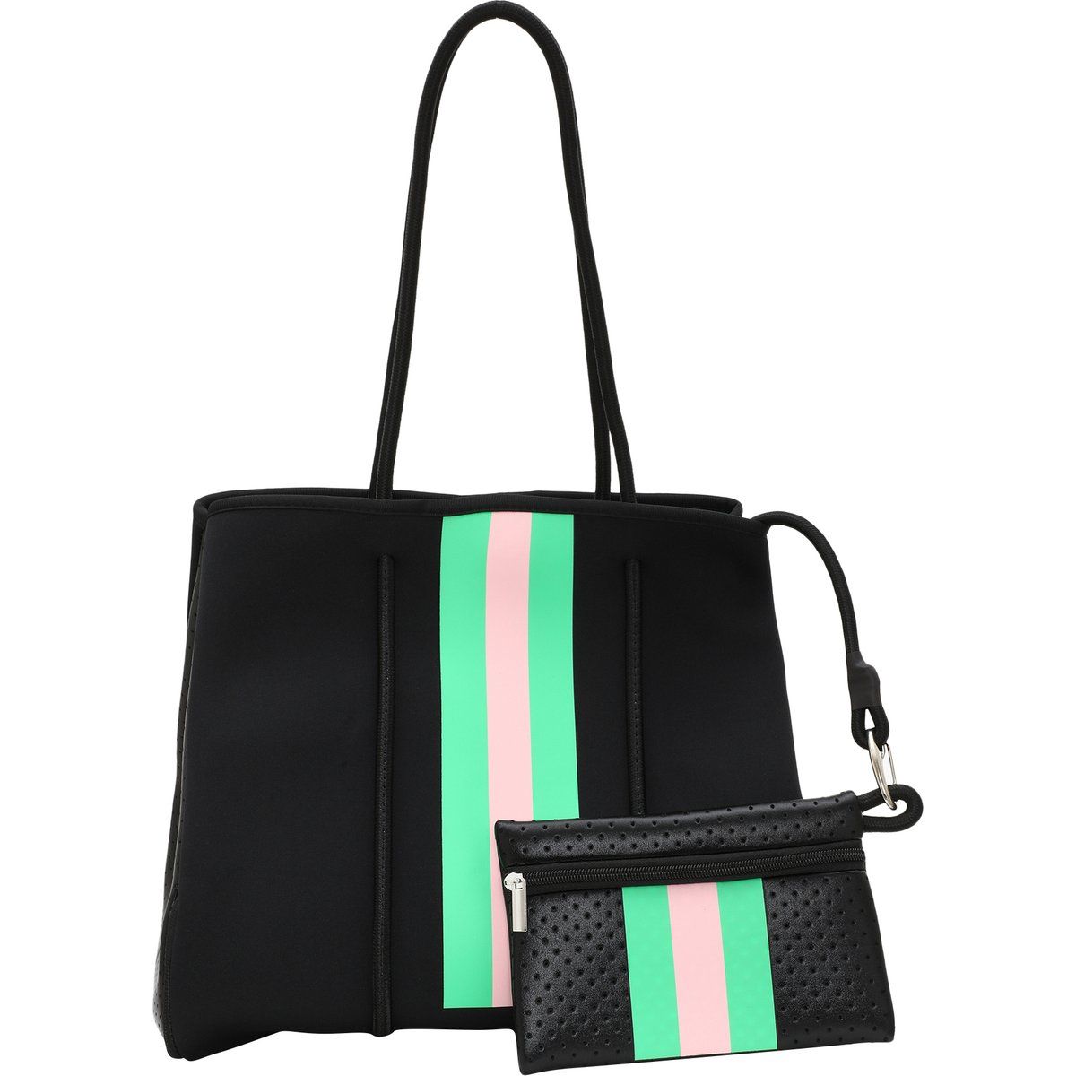 Faina Handtasche Damen Schwarz Mehrfarbig