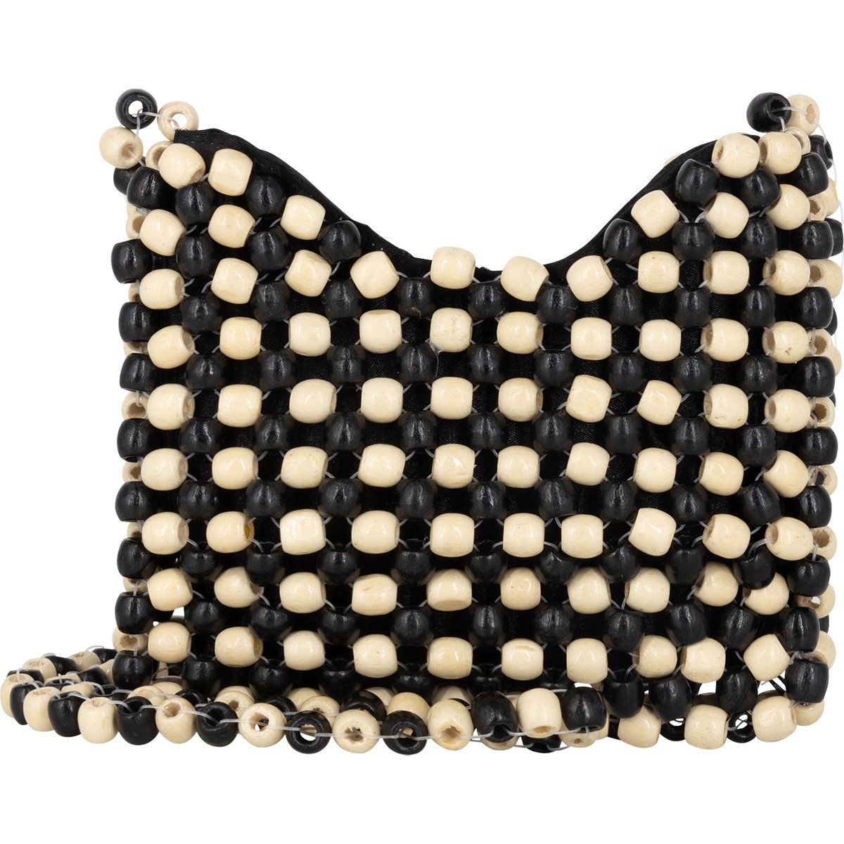 IZIA Tasche aus Perlen Damen Beige Mehrfarbig