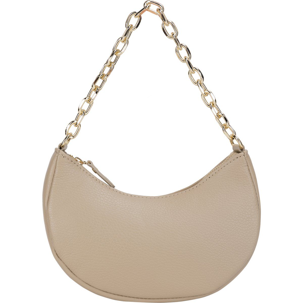 FELIPA Schultertasche aus Leder Damen Mokka