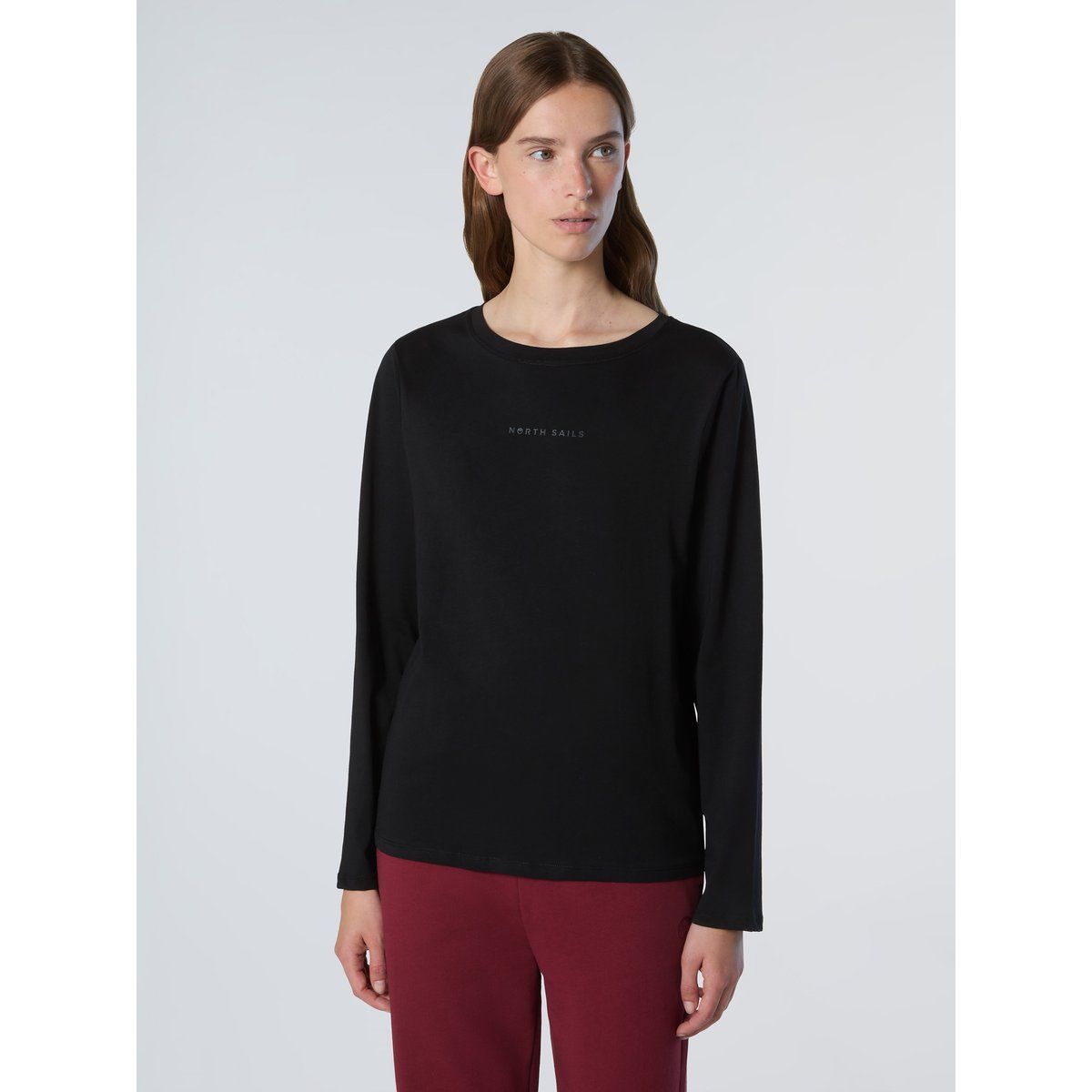 Langärmeliges Baumwolljersey T-Shirt