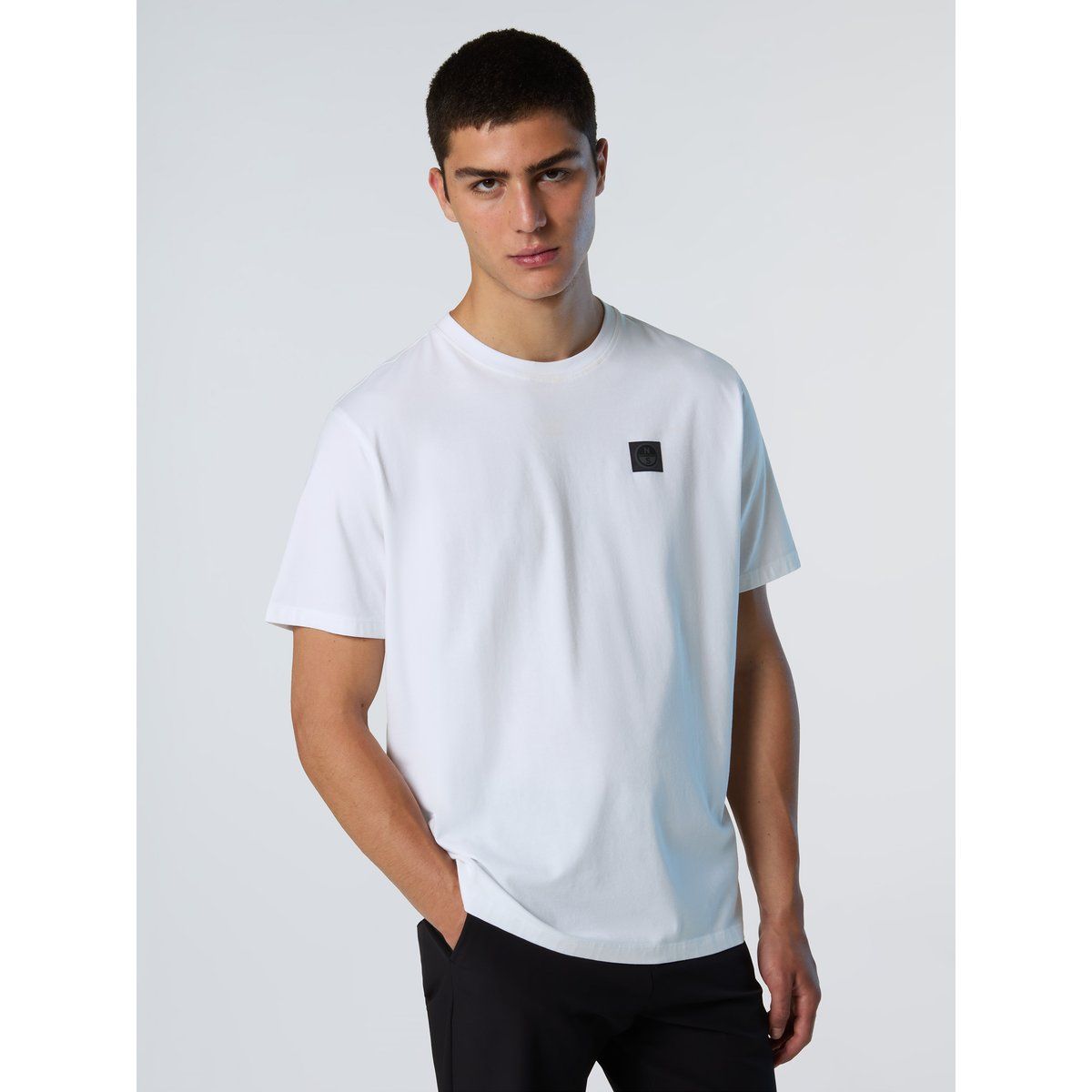 Klassisches Stretch-Jersey T-Shirt mit Rundhalsausschnitt