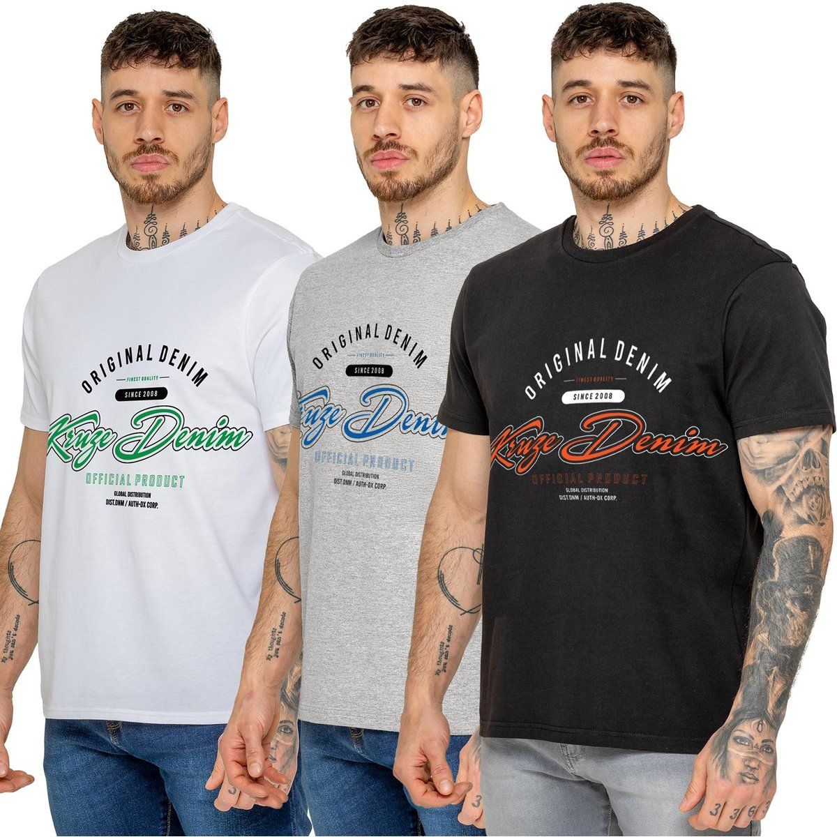 T-Shirt-Set mit Rundhalsausschnitt und Grafik
