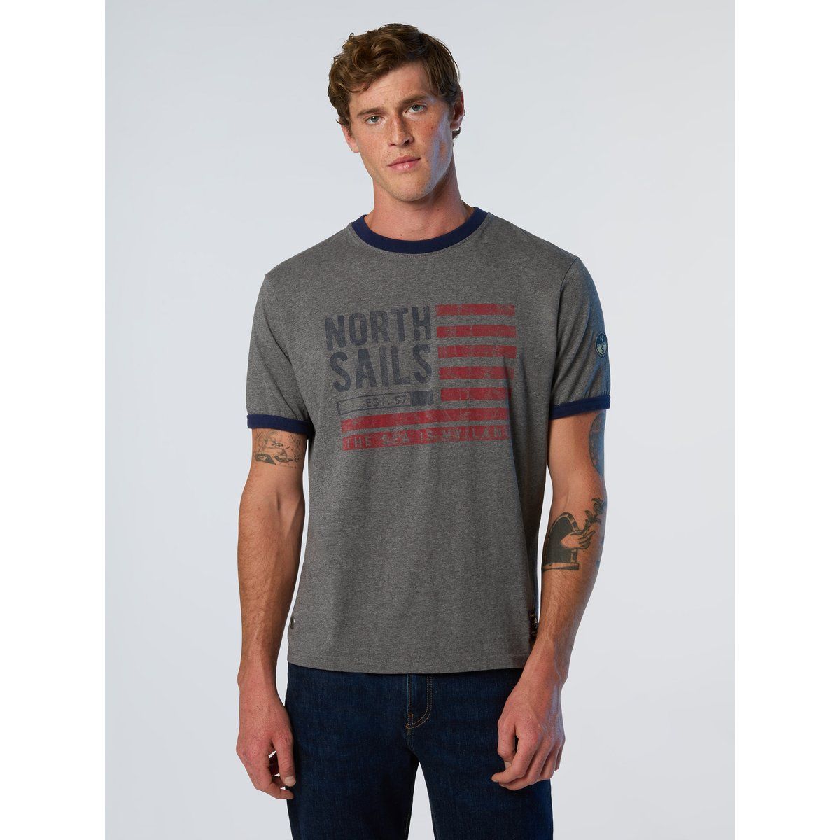 Archivarisches T-Shirt mit amerikanischer Flagge