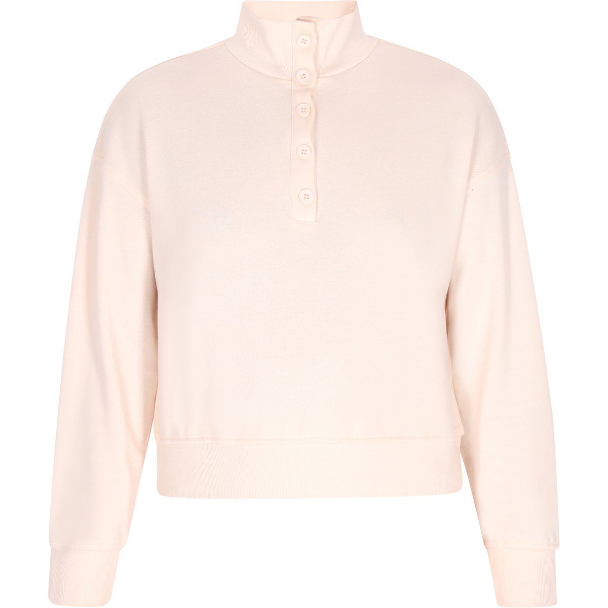 Relaxed Fit Sweatshirt mit Knopfleiste