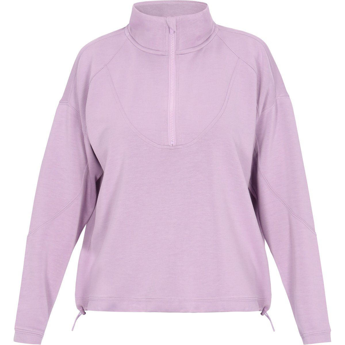Damen Relaxed-Fit Sweatshirt mit halbem Reißverschluss