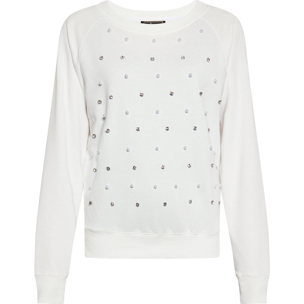 Langärmeliges Sweatshirt aus Baumwolle mit Schmuck
