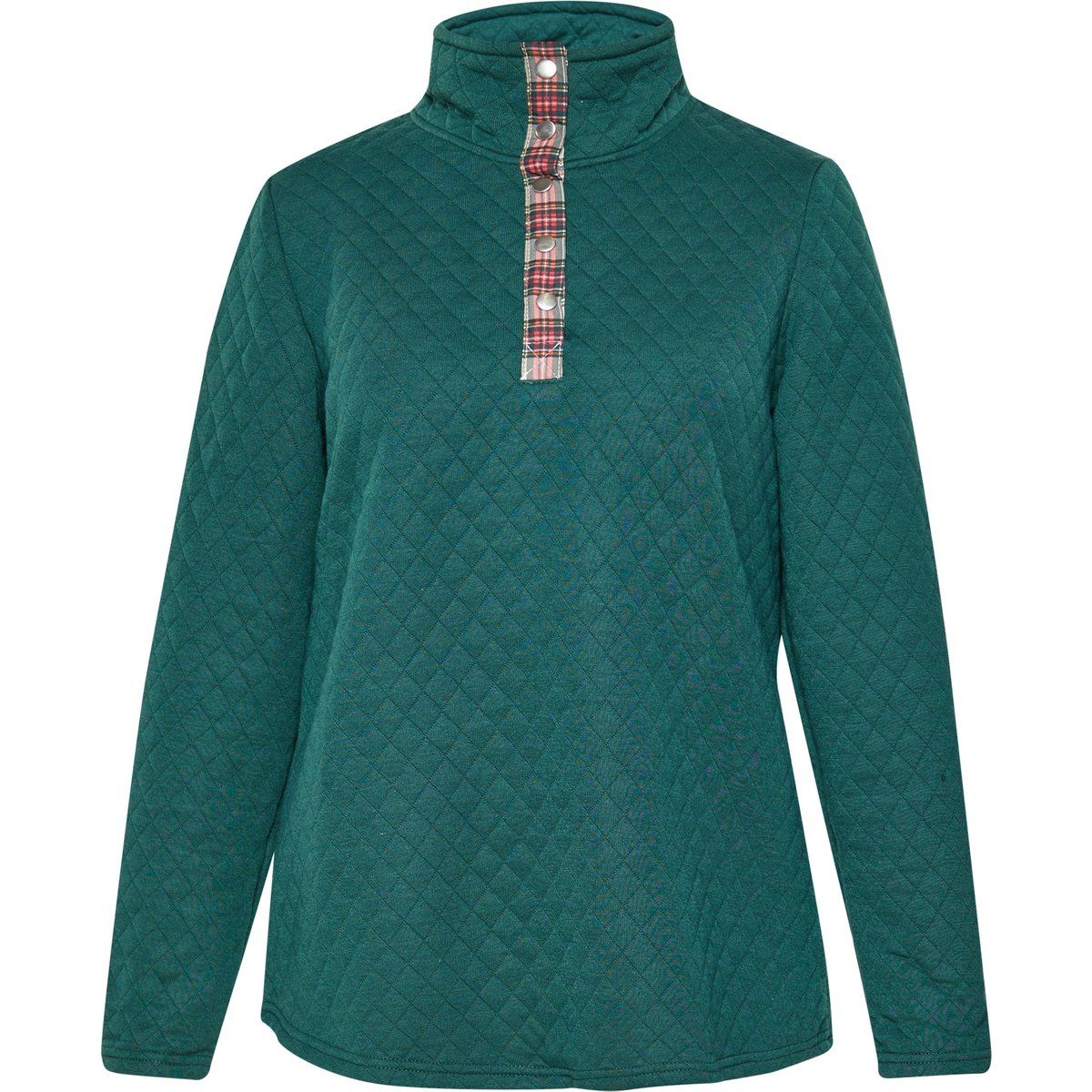 Gestepptes Sweatshirt mit Karobesatz