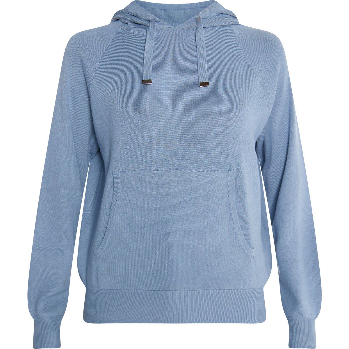 Strickhoodie mit Raglanärmeln und Kängurutasche