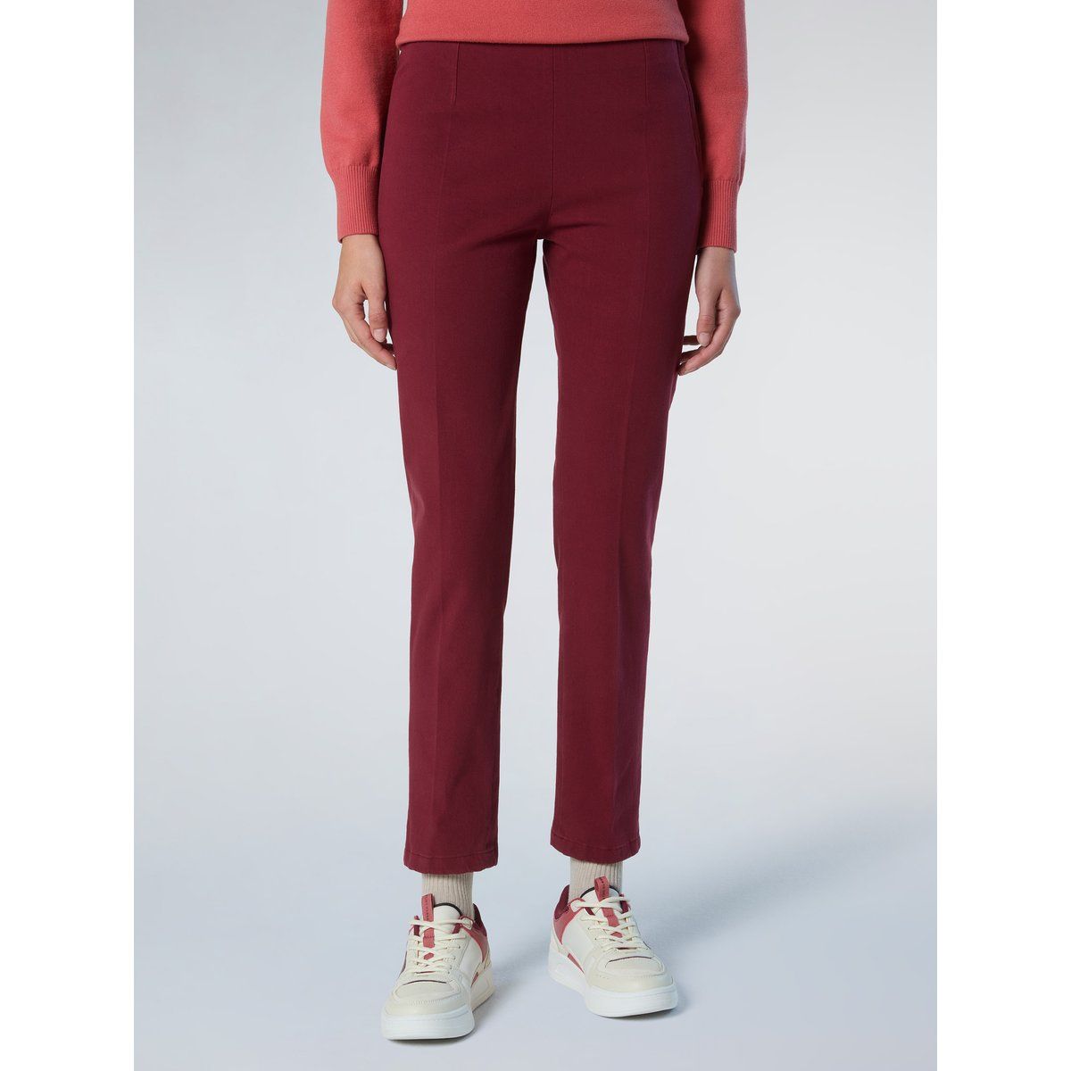 Schmale Stretch-Baumwollhose