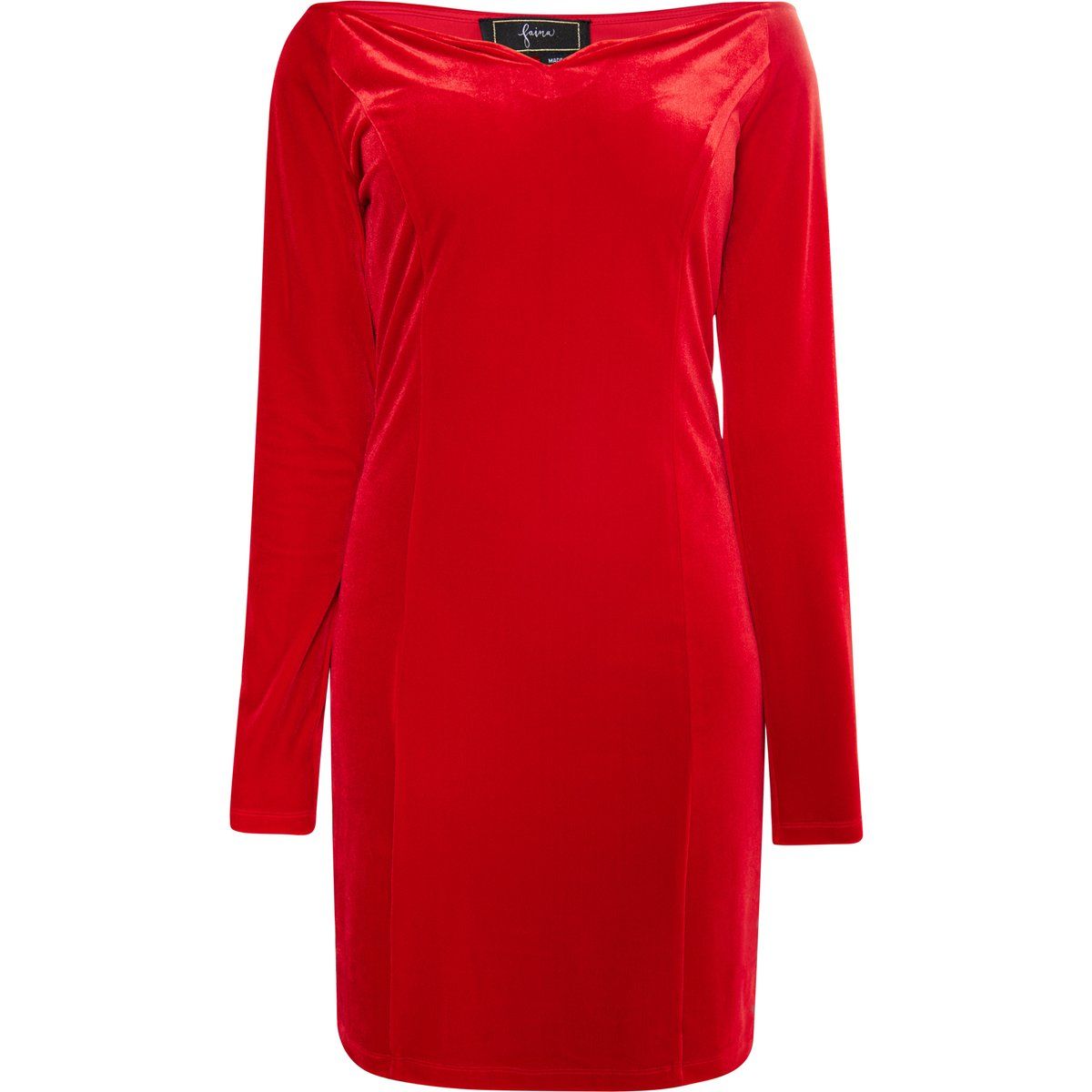 Elegantes Samt Mini-Kleid mit langen Ärmeln