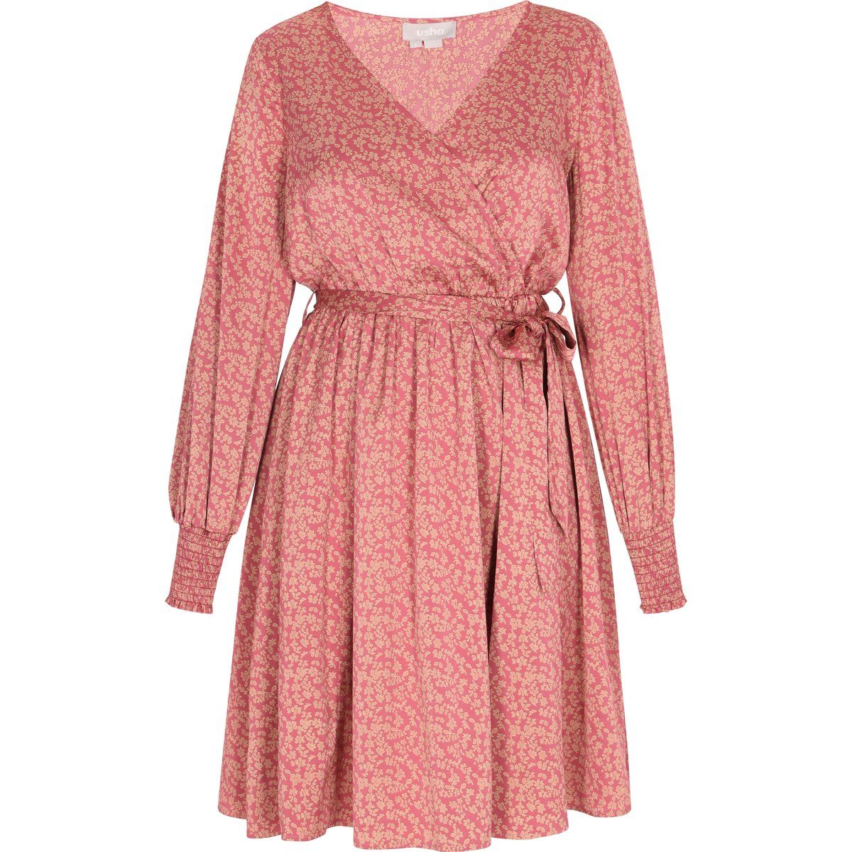 Midi-Wickelkleid mit Blumenmuster