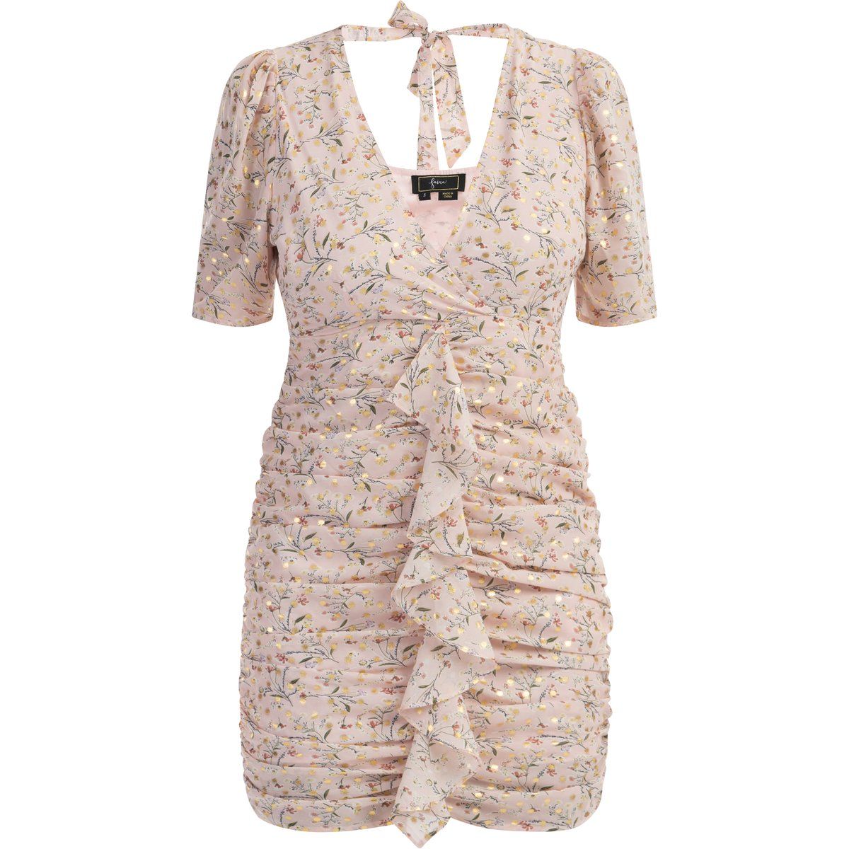 Faina Drapiertes Kleid Damen Rosa Mehrfarbig