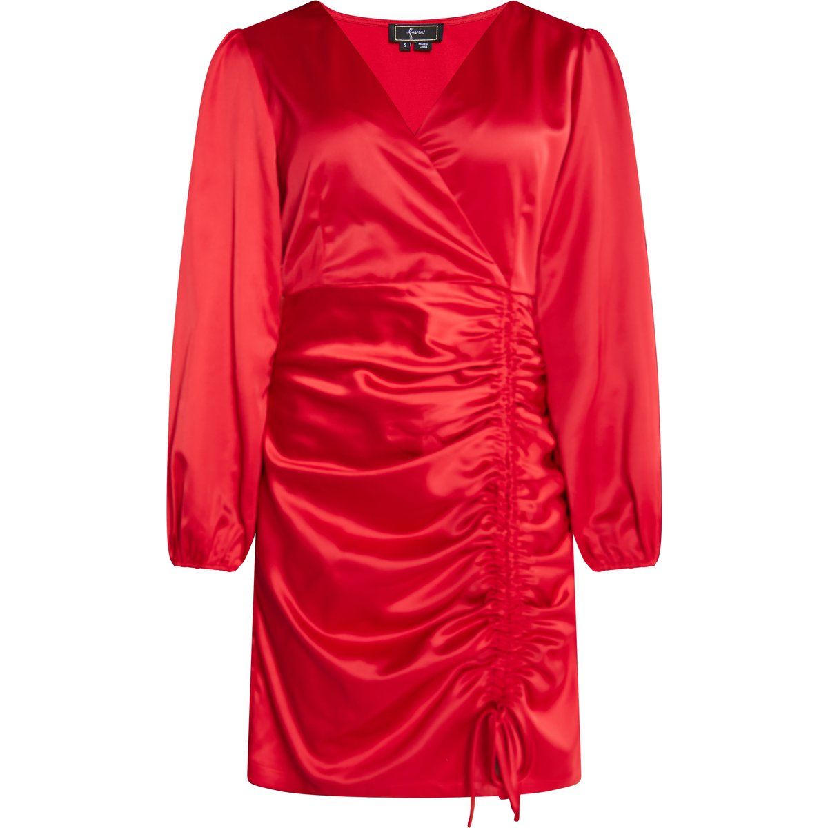 Elegantes Mini-Satinkleid mit Raffung