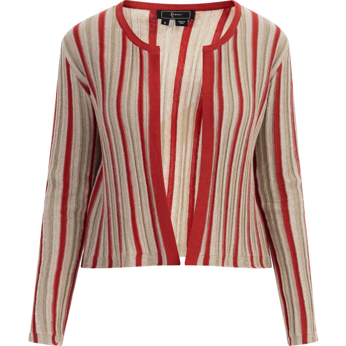 Faina Strickjacke Damen Rot Mehrfarbig