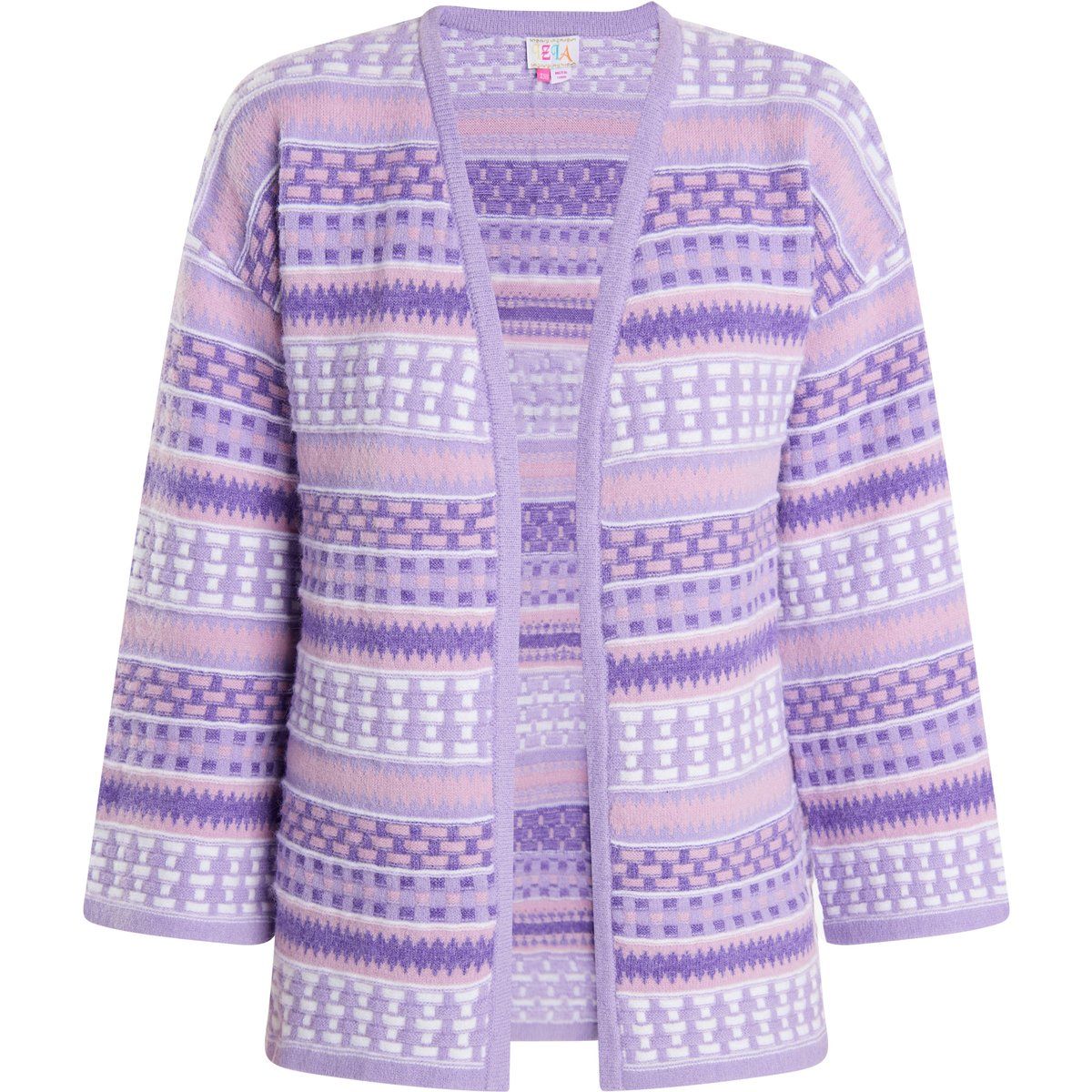 IZIA Strickjacke Damen Flieder Mehrfarbig