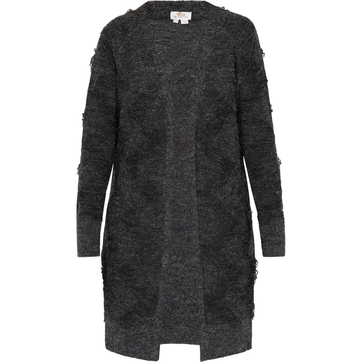 Offene Strickjacke mit strukturierter Strickoptik