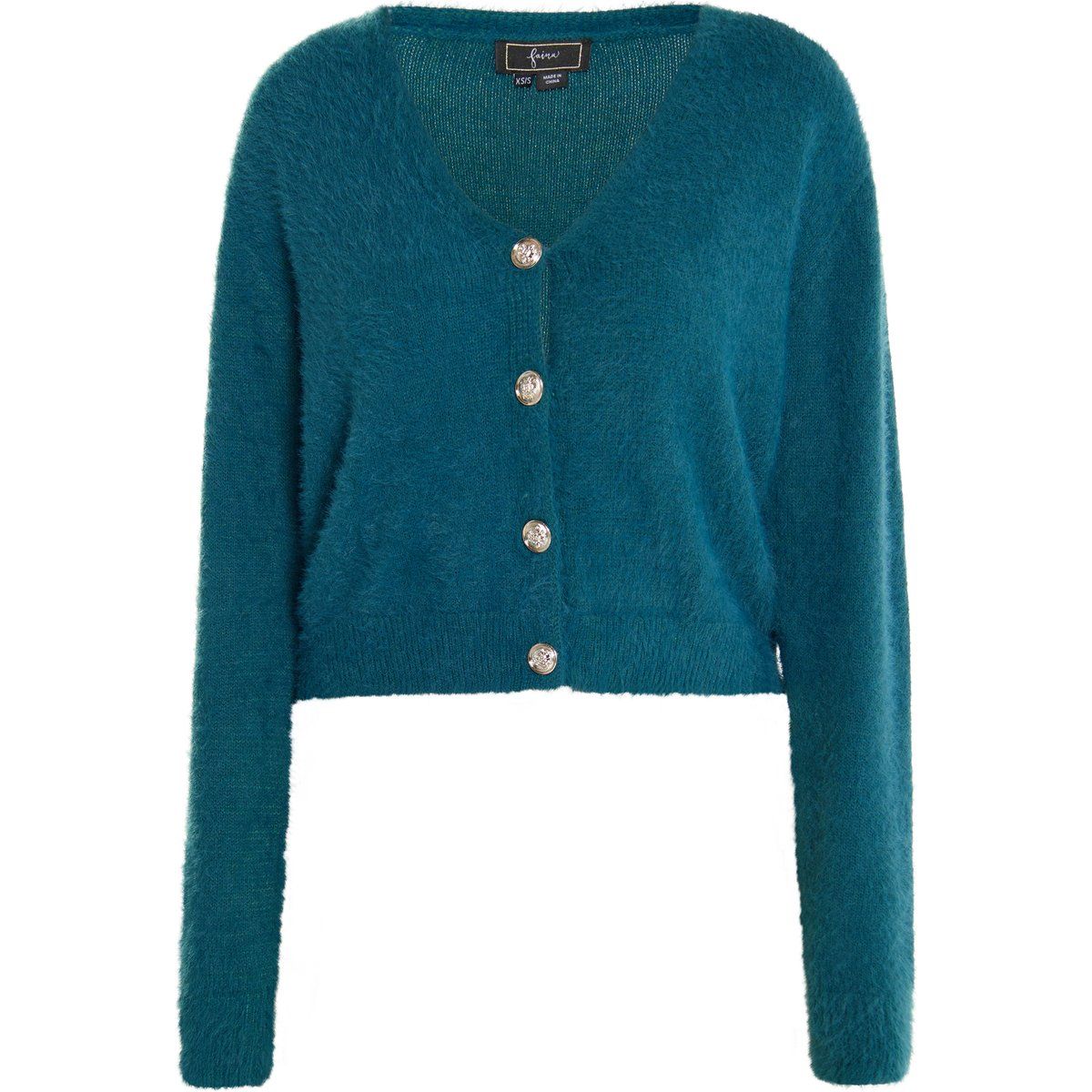 Faina Strickjacke Damen Smaragdgrün