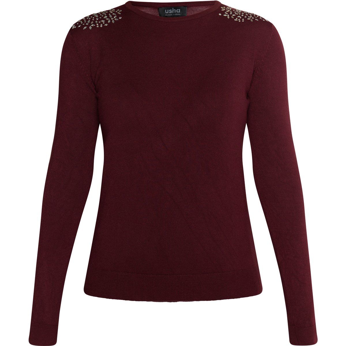 Elegantes Strickoberteil mit Schulterapplikationen