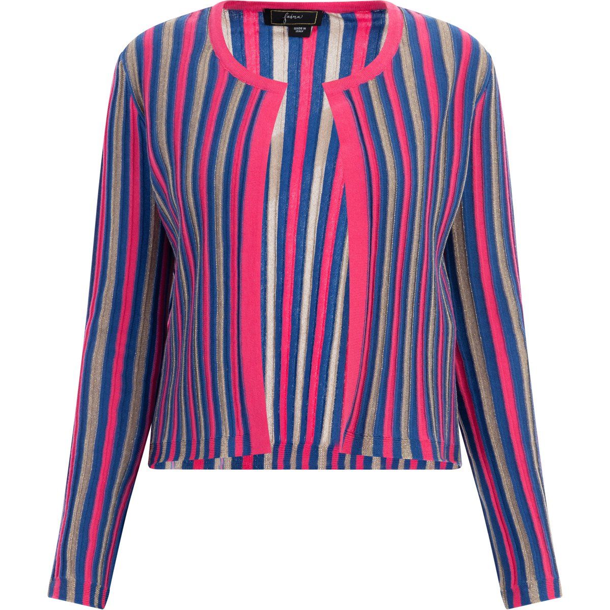 Faina Strickjacke Damen Rosa Mehrfarbig