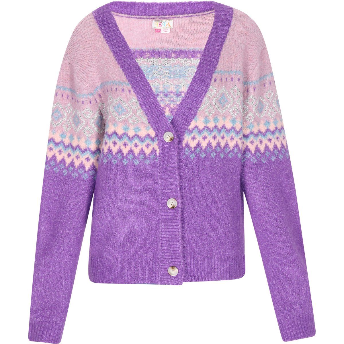 Strickjacke mit Fair-Isle-Muster