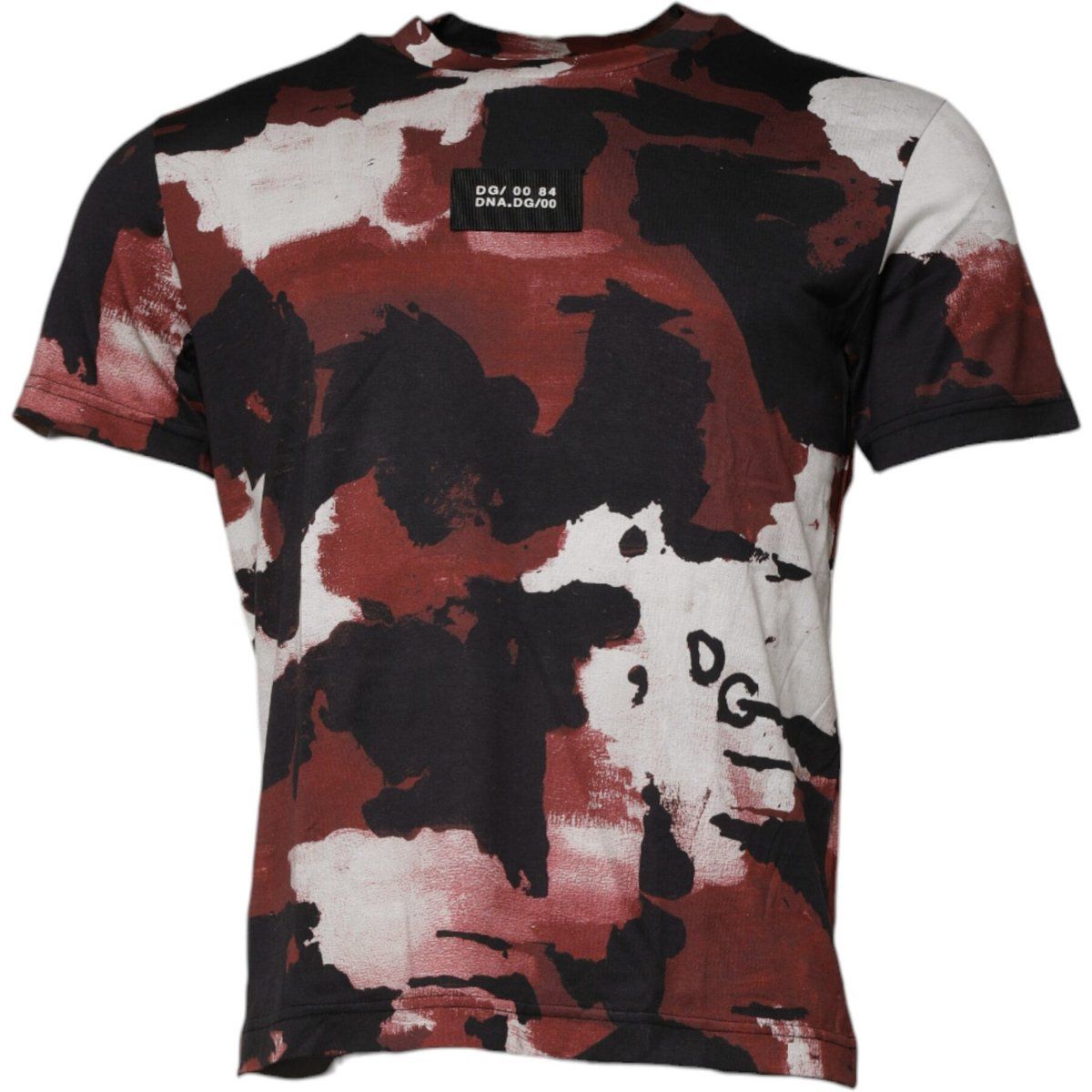 T-Shirt mit abstraktem Print und Rundhalsausschnitt