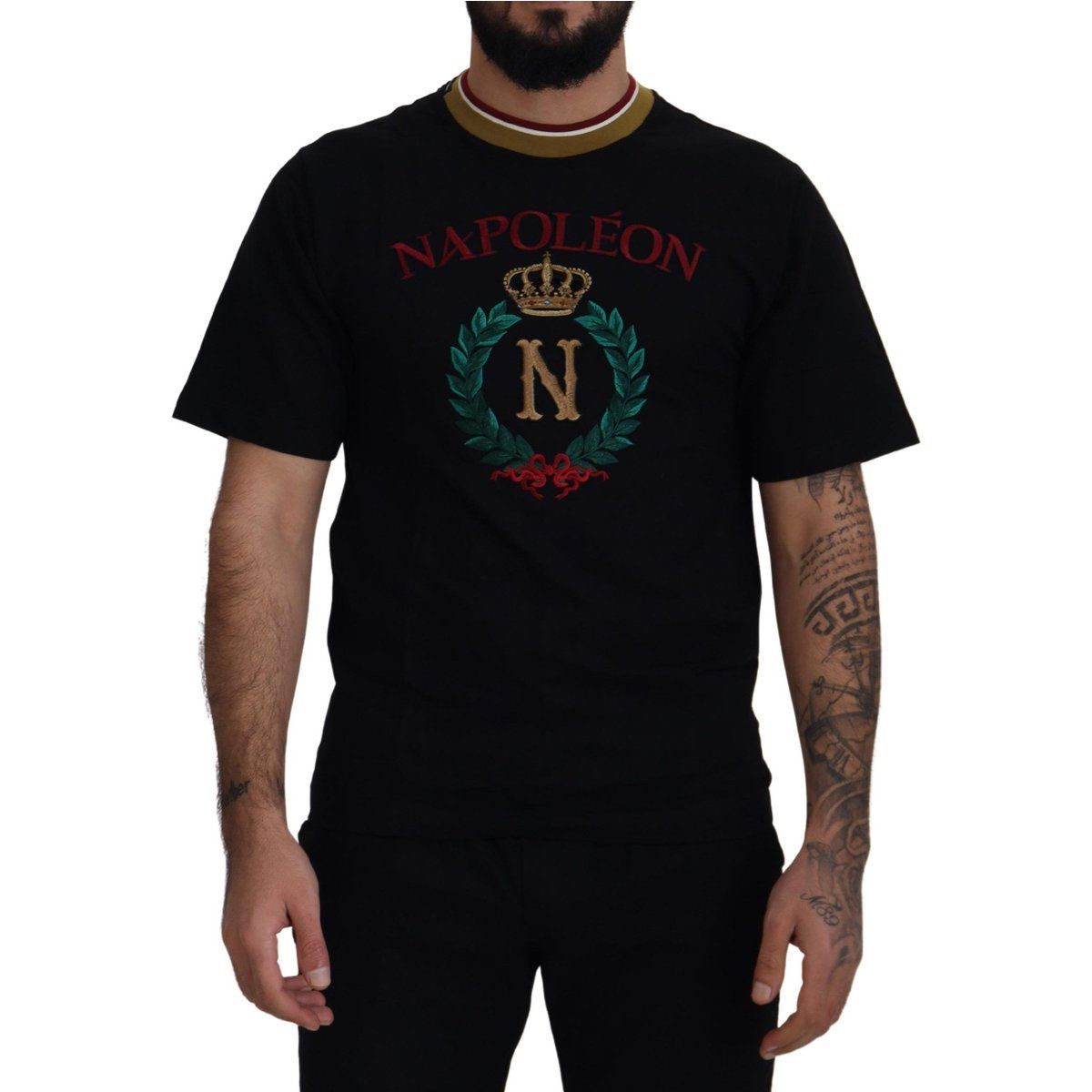 T-Shirt mit Napoleon-Wappen-Stickerei