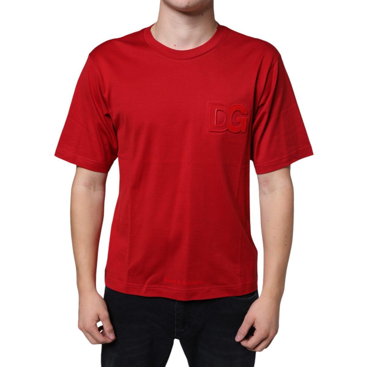 T-Shirt aus Baumwolle mit geprägtem Logo
