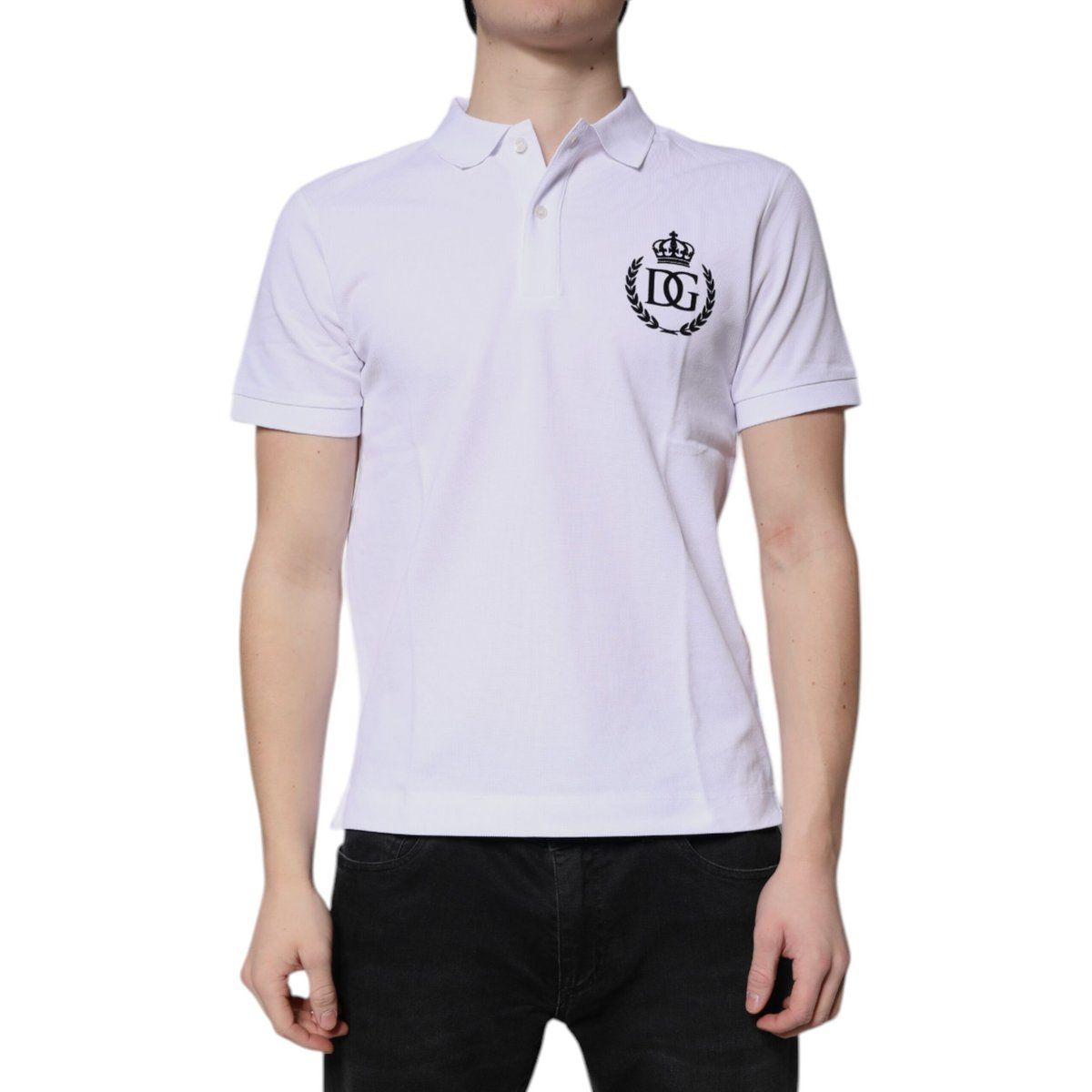 Polohemd aus Baumwolle mit gesticktem Logo