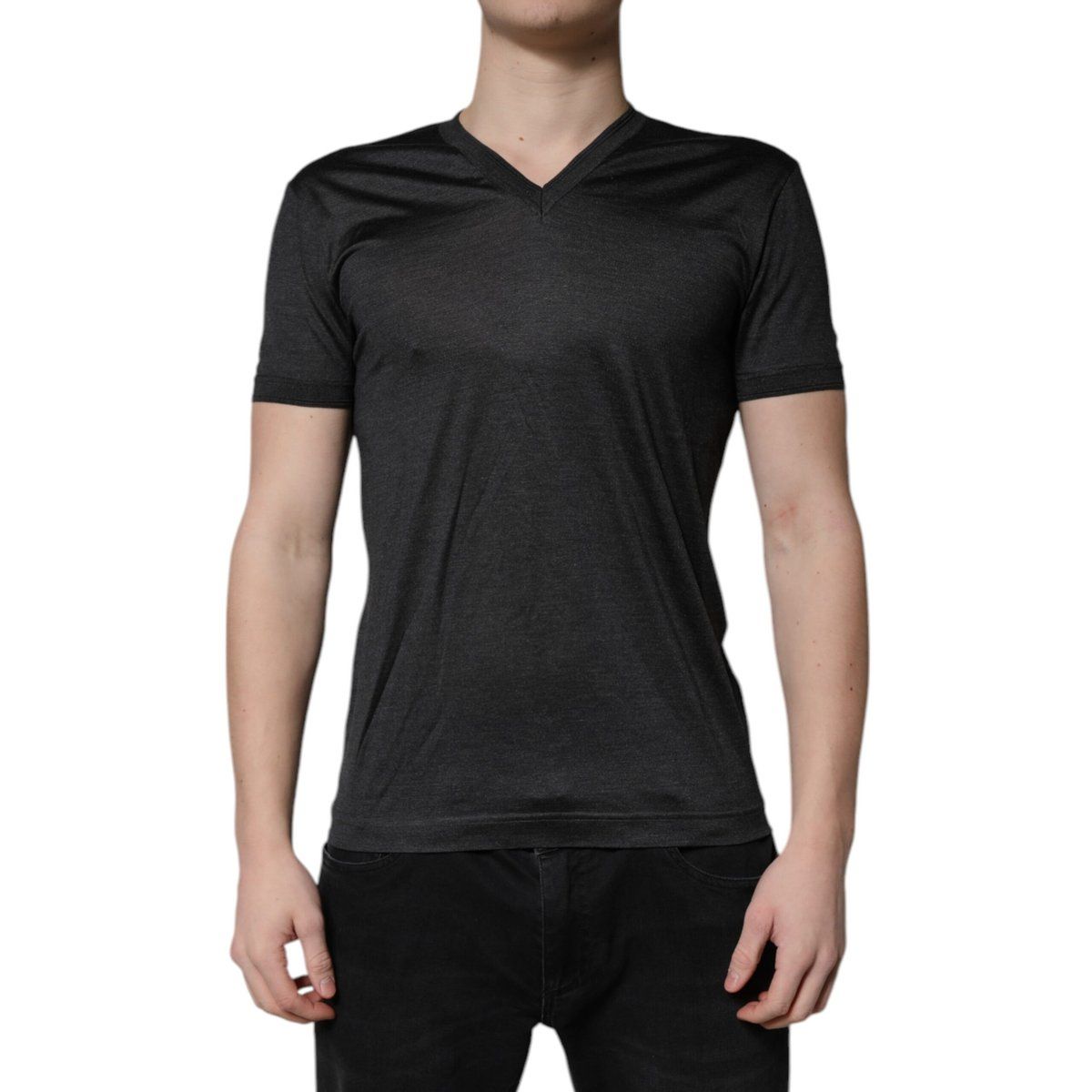 Herren Slim-Fit T-Shirt mit V-Ausschnitt