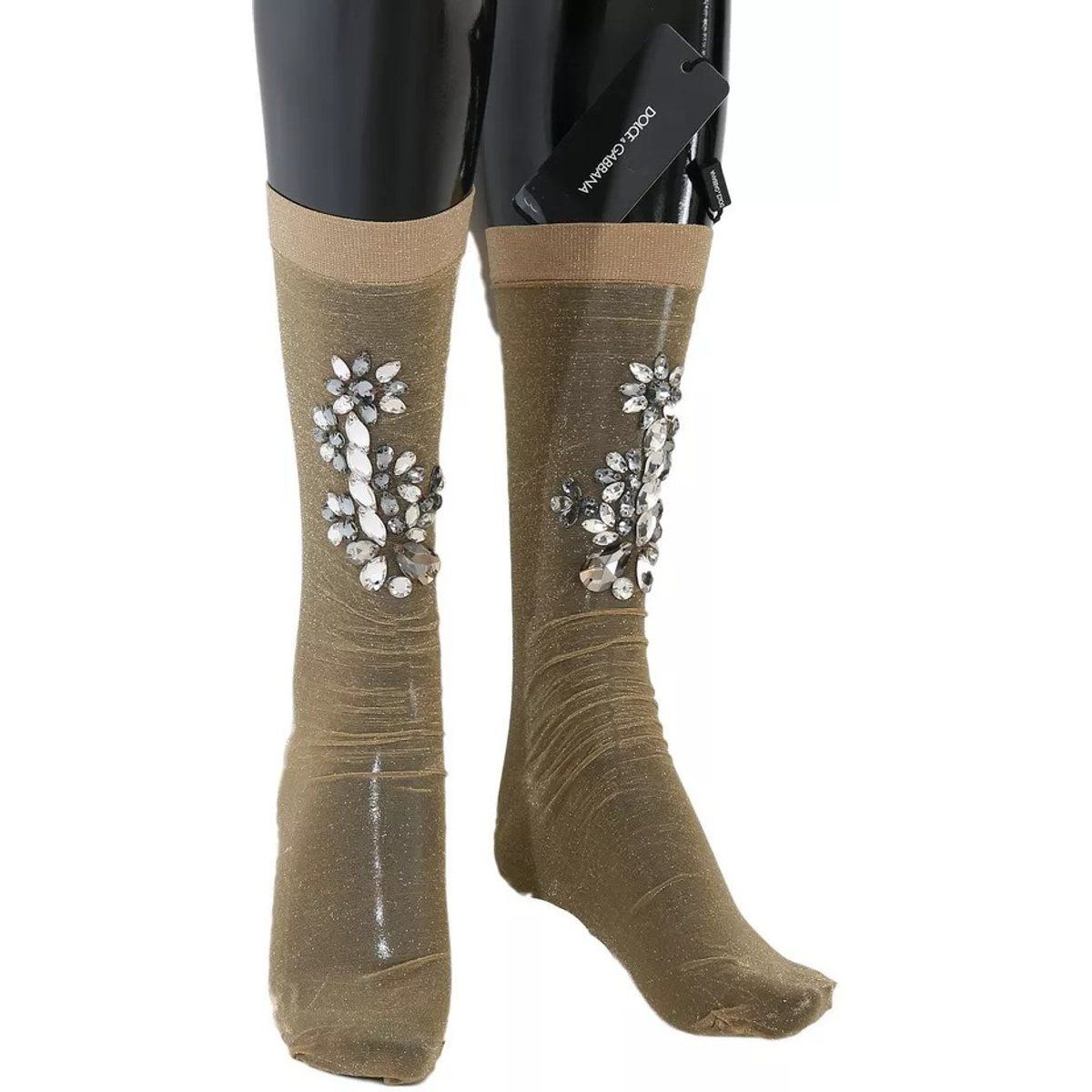 Verzierte transparente Socken