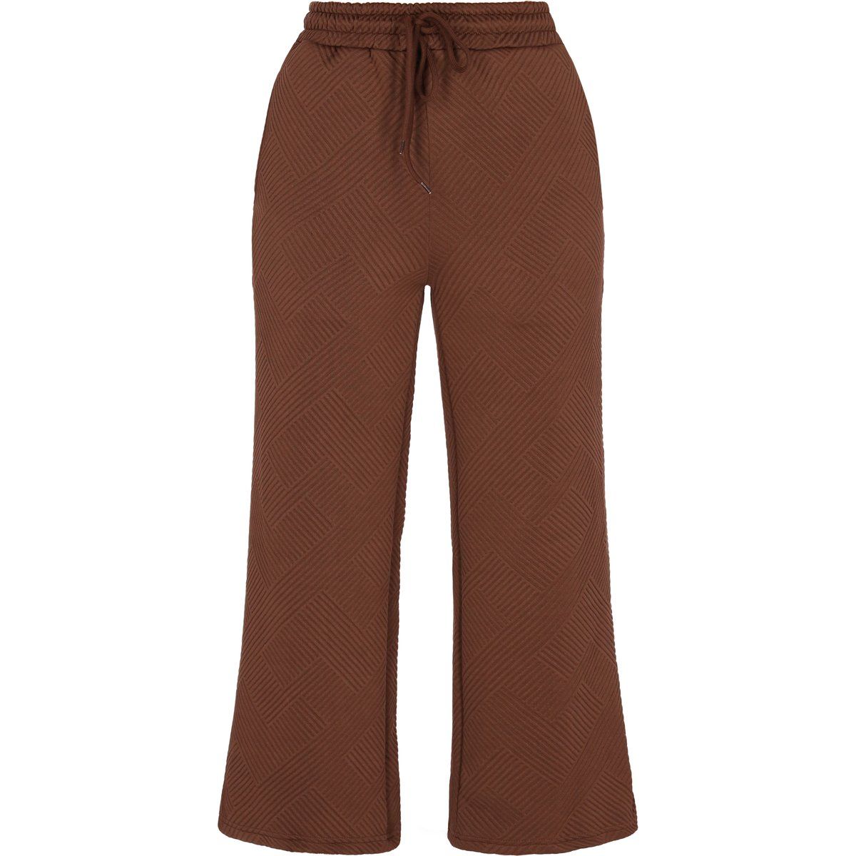Weite Loungehose mit Textur
