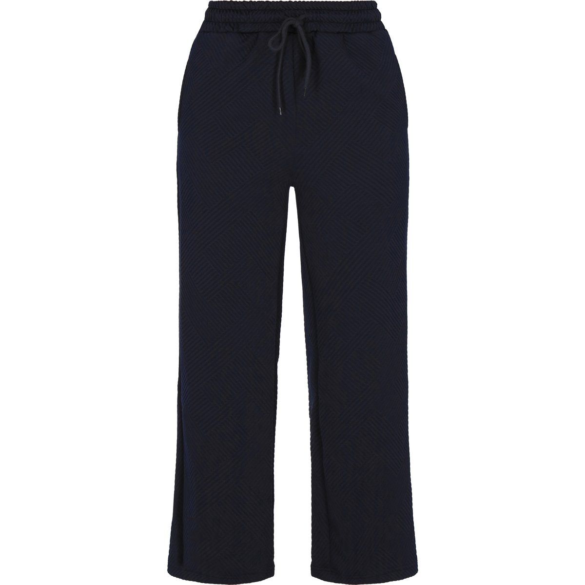 Weite Cropped-Hose mit Prägemuster
