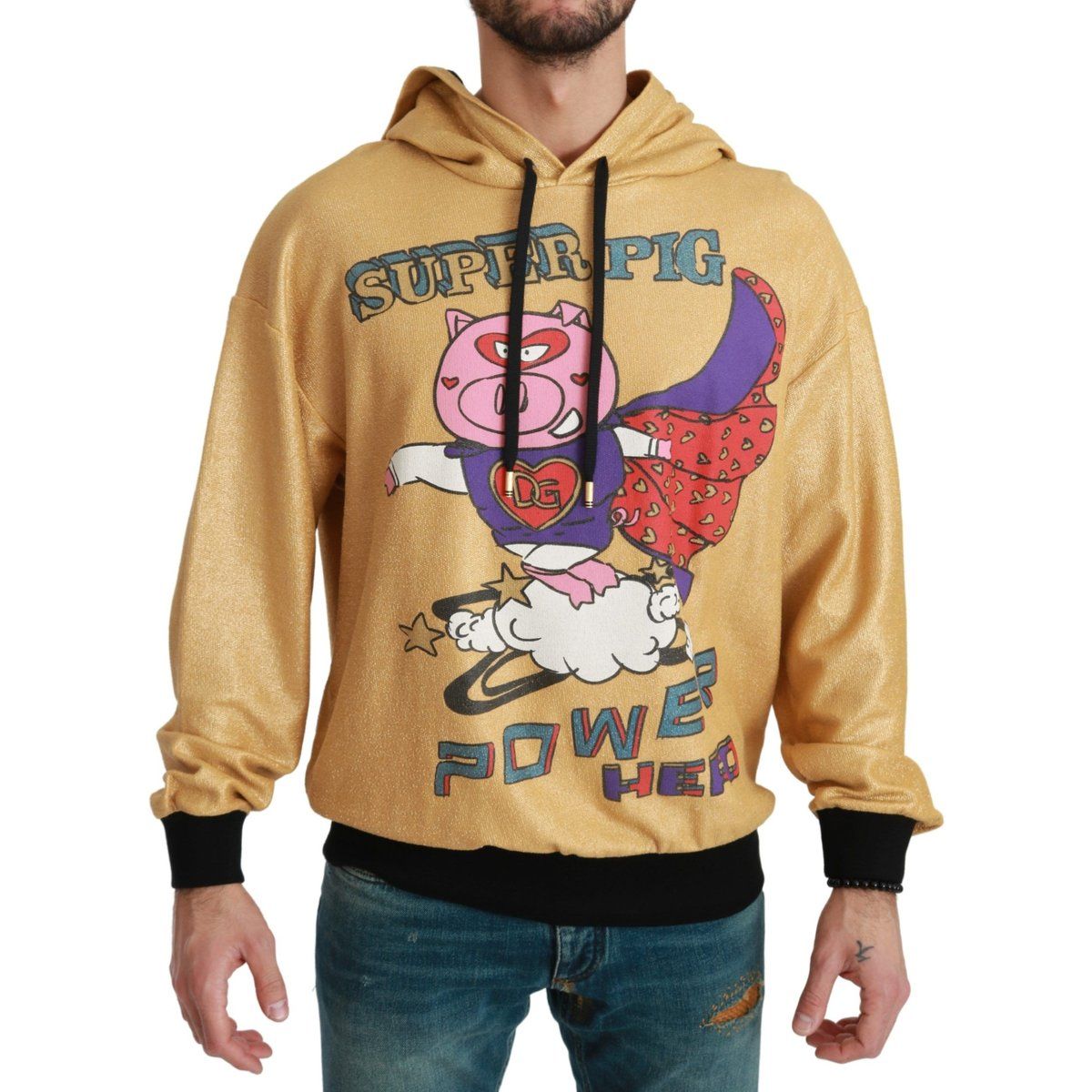 Super Schwein Grafikdruck Hoodie
