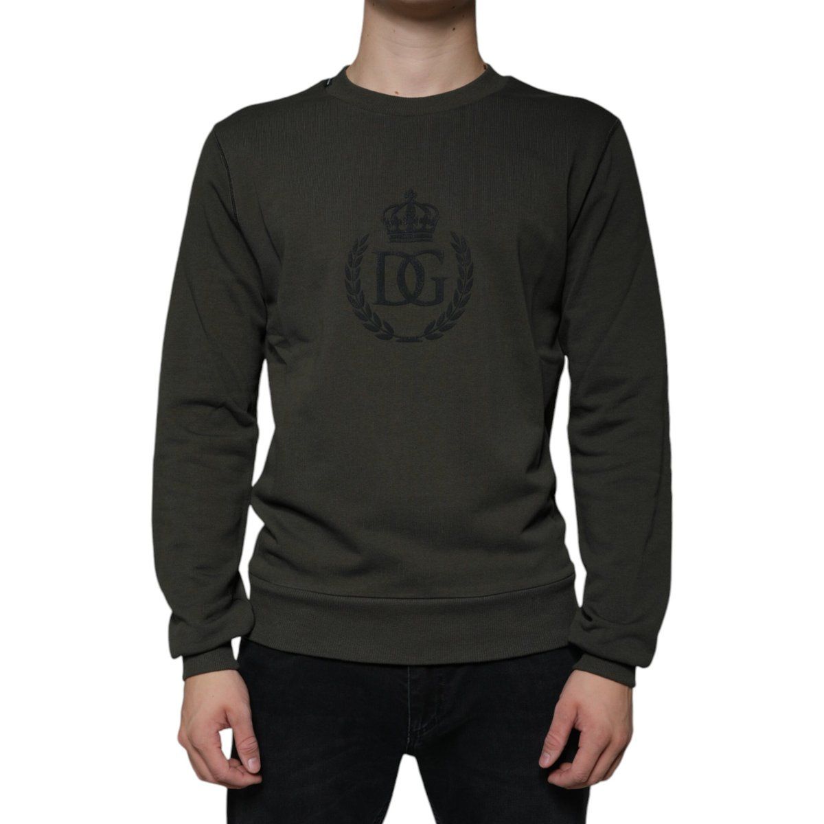 Baumwoll-Sweatshirt mit Kronenlogo