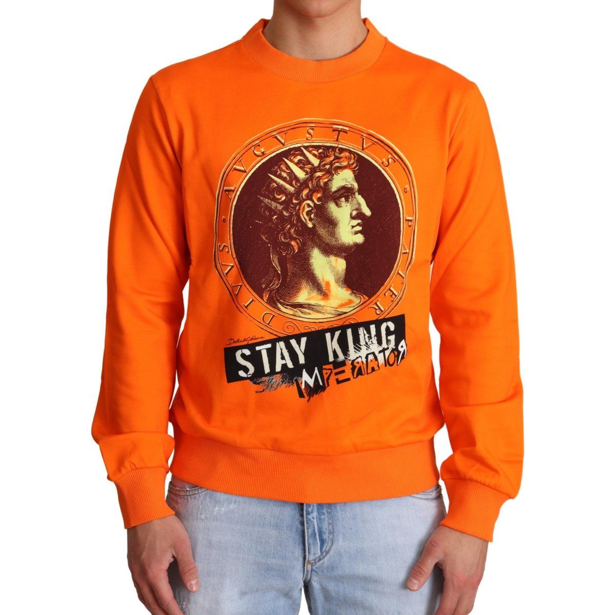 Baumwoll-Sweatshirt mit Grafikprint und Rundhalsausschnitt
