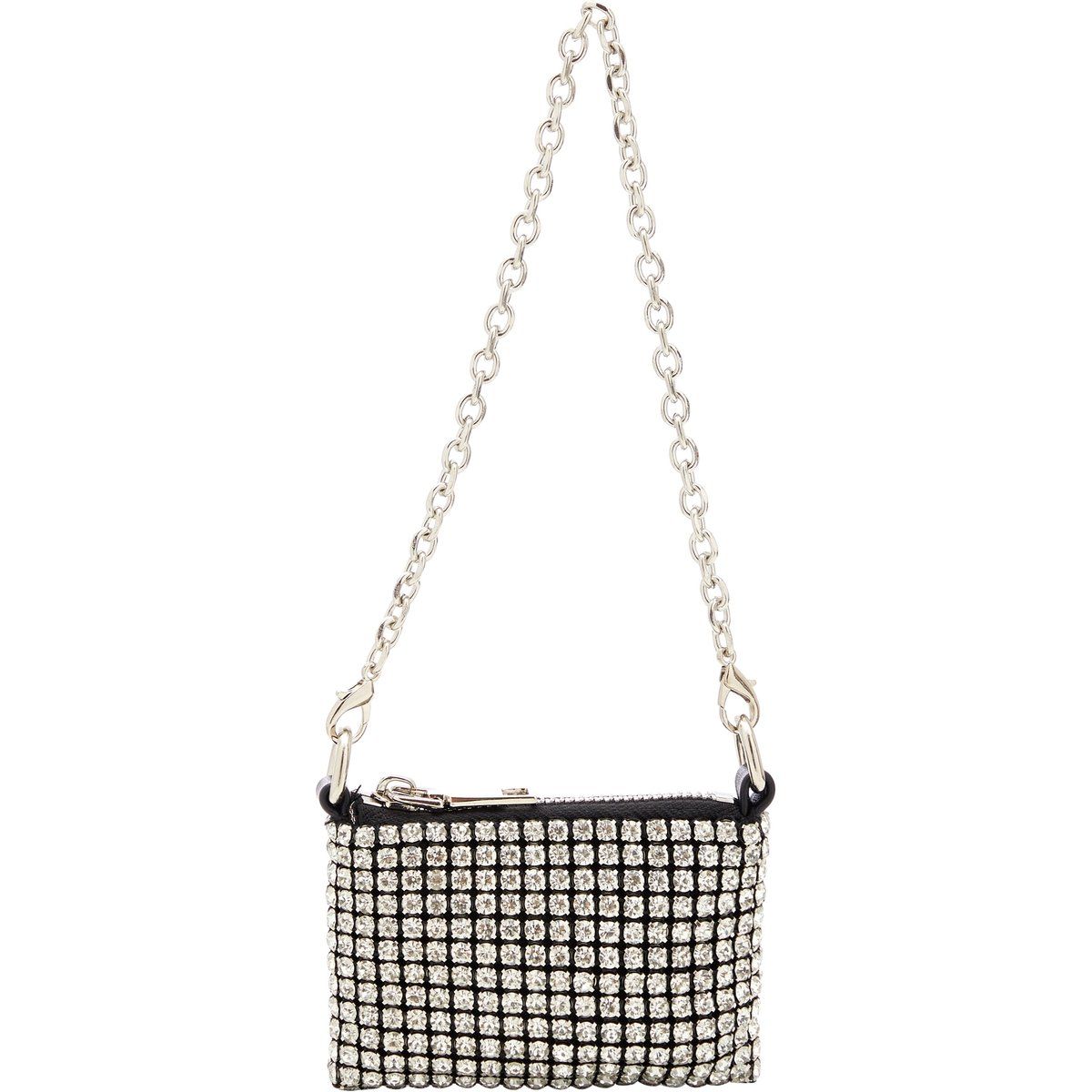 Kristallverzierte Handtasche mit Kettengriff