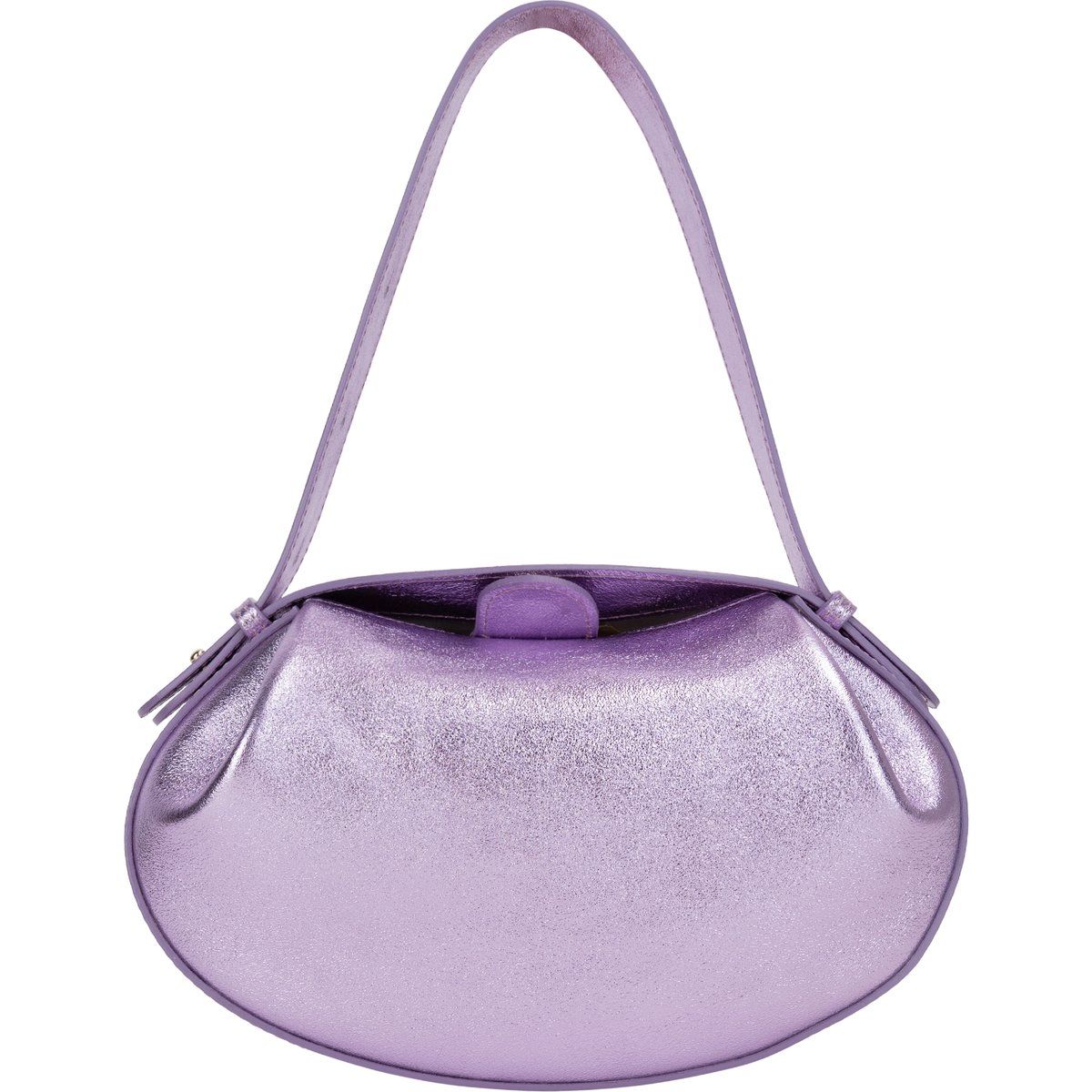 Schicke metallisch-lavendelfarbene Schultertasche