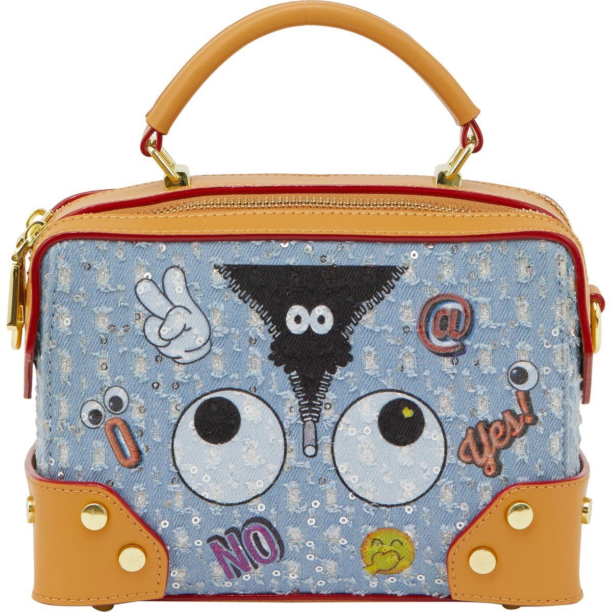 Mymo Handtasche Handtasche Frauen Blau Hellbraun