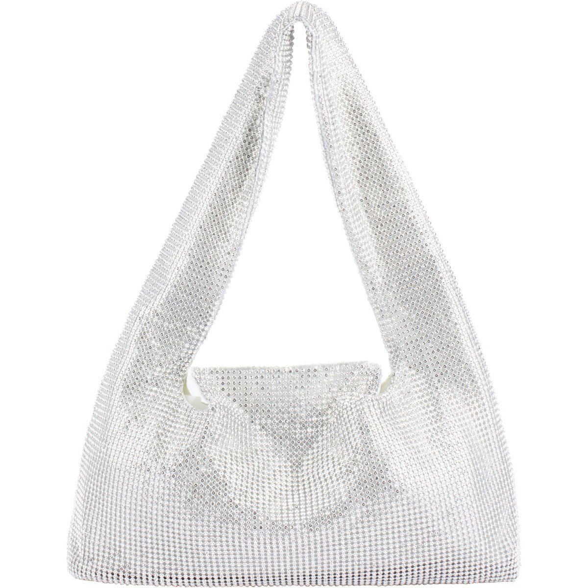 Faina Schultertasche aus Kristallen Damen Silber