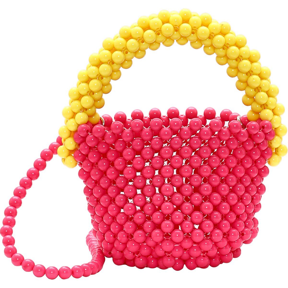 FELIPA Handtasche Damen Pink Gelb Mehrfarbig